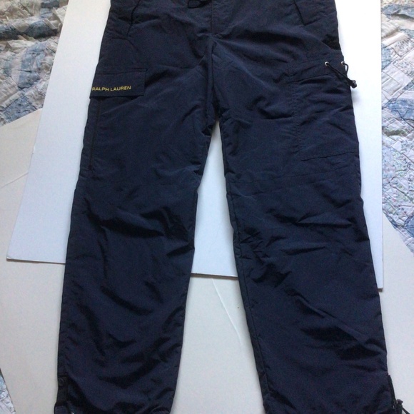 Chaps Ralph Lauren Waterproof Men’s Pants Size Medium Navy with Yellow Accent - Picture 4 of 10